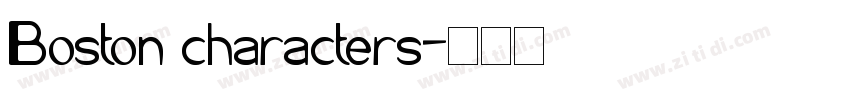Boston characters字体转换